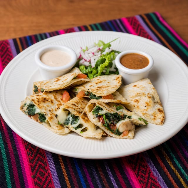 Spinach Quesadillas.