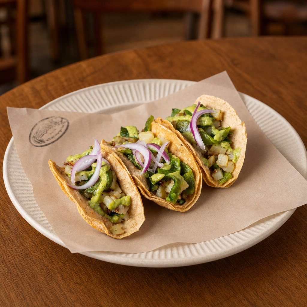 Papas Con Rajas Tacos.