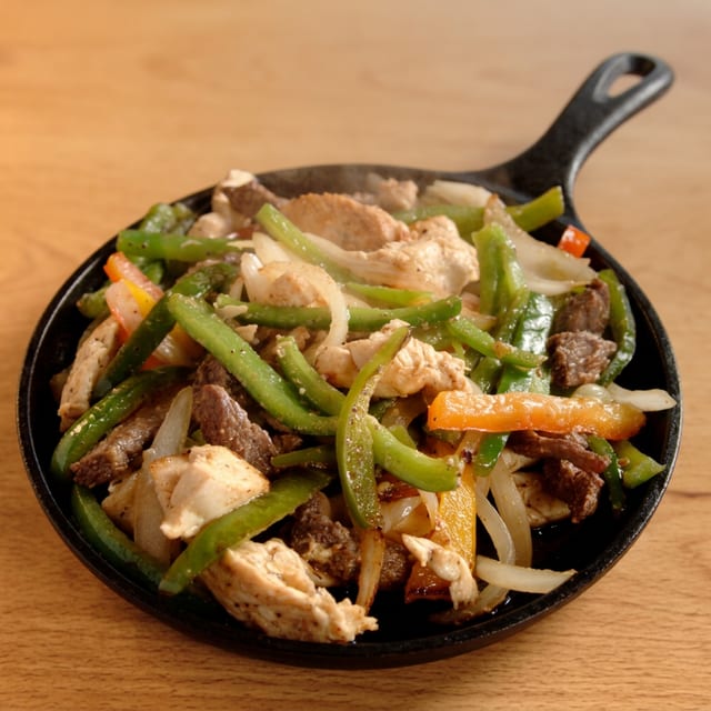 Chicken & Shrimp Fajitas.