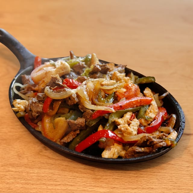 Steak and Chicken Fajitas.